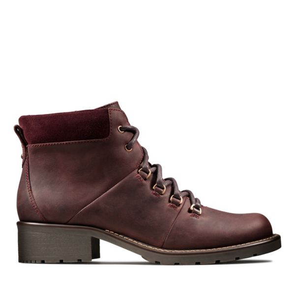 Clarks Womens Orinoco Demi Ankle Boots Burgundy | UK-6702549